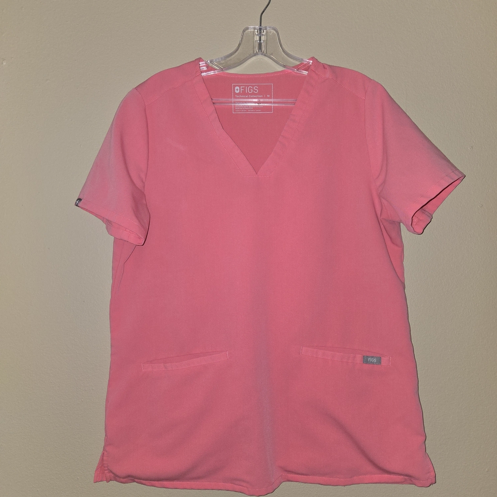 Figs Pink Scrub Top